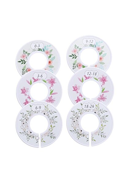 Generic مجموعة من 6 فواصل بلاستيكية لخزانة ملابس الأطفال من سانزيز كوليف، منظمات خزانة ملابس الأطفال المستديرة