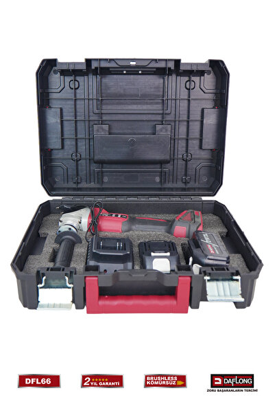 DAFLONG PRO ŞARJLI KÖMÜRSÜZ 21V ÇİFT AKÜLÜ 125MM TAŞLAMA SPİRAL DFL-66