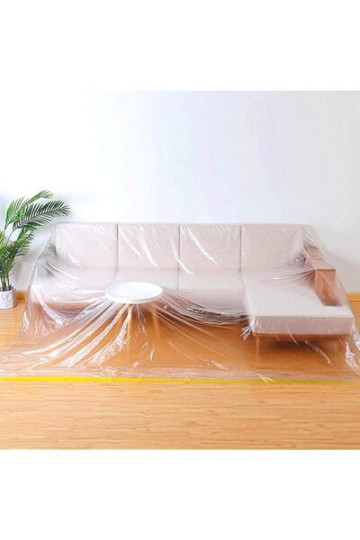 Generic BPA Plastic Sofa Couch Cover, Waterproof & Dustproof Plastic Sofa Sto...