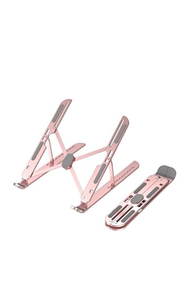 Generic حامل كمبيوتر محمول قابل للتعديل من YelaJoy، حامل محمول قابل للطي من الألومنيوم للمكتب، مع قاعدة تبريد جيدة التهوية