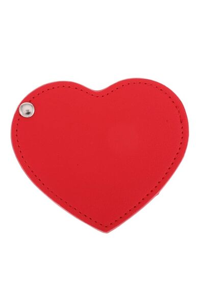 Generic Compact Heart Shaped Mirror with Pu Leather, Portable Makeup Accessor...