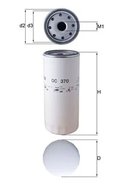 KNECHT Oil filter VOLVO F12 1987-1995