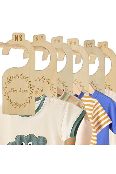Generic Baby Closet Dividers for Clothes,Wooden Baby Closet Size Dividers 7 P...