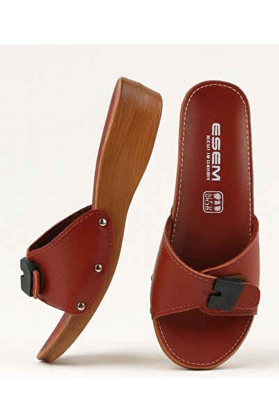 awix Esem Kalitesin De (314 Z) Home, Office Women's Orthopedic Slippers Burgundy