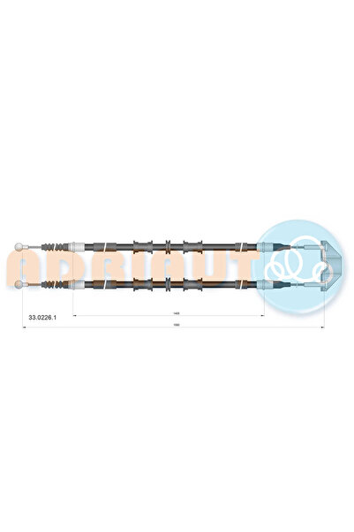 Adriauto Cablu Frana De Parcare Spate Opel Combo Autoutilitara/Limuzina Spati...