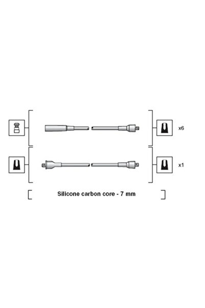 MAGNETI MARELLI Set Cablaj Aprinder Austin Princess Chrysler Le Baron Limuzin...