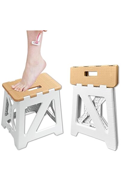 Generic كرسي استحمام من YelaJoy لحلاقة الساقين، عبوة واحدة من مسند القدمين قابل للطي، خطوة لحلاقة الساقين