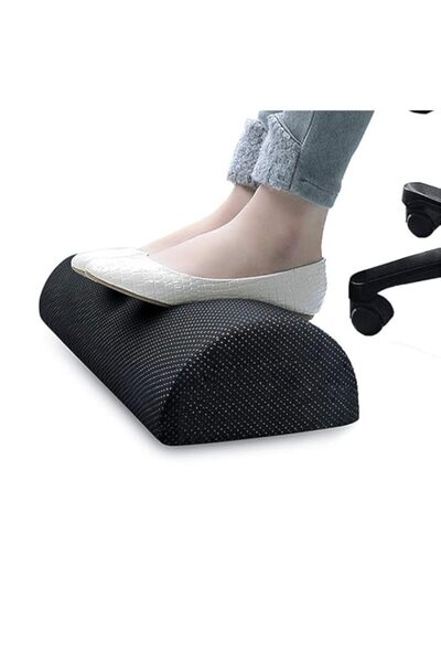 Generic مسند قدمين من Goodstuff Office أسفل المكتب: وسادة مسند قدمين جديدة مريحة بتصميم نصف أسطواني بزاوية