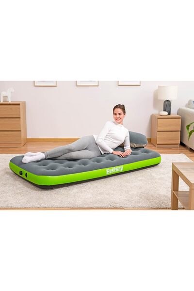 BESTWAY Roll & Relax Tek Kişilik XL Şişirilebilir Yatak 188x99x22 cm – Pompal...