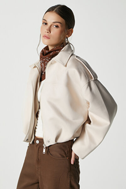 Ritnice Women's Rodney Suede Effect Stone Bomber Jacket