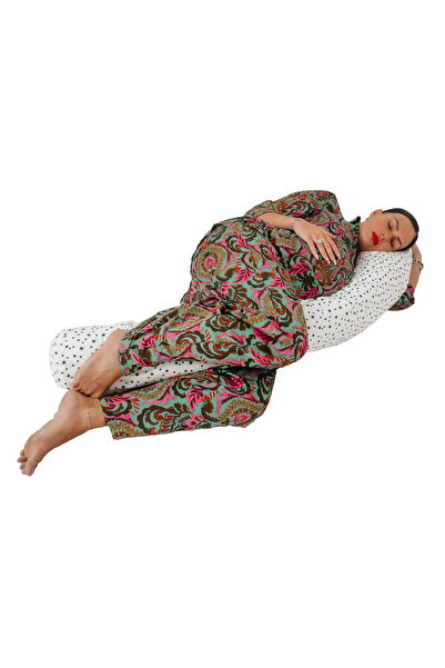 OEM 100% cotton Ranforce cylinder pillow, star pattern, removable cover, 160x20 cm