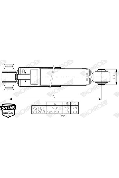 MONROE Амортисьор Ford Tourneo Custom V362 Bus/Transit Custom V362 Bus/Transi...