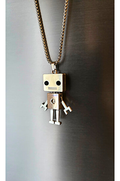 Atelier Nui Hareketli Astro Robot Charm Çelik Kolye