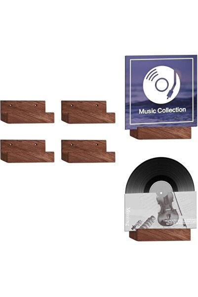 Generic Vinyl Record Holder Wall Mount, Durable Floating Wooden Album Display...