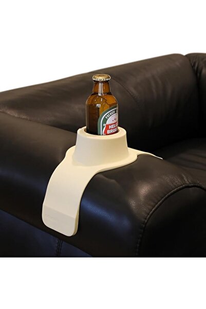 Generic حامل مشروبات من HIT Products Couchcoaster للأريكة، لون كريمي رائع