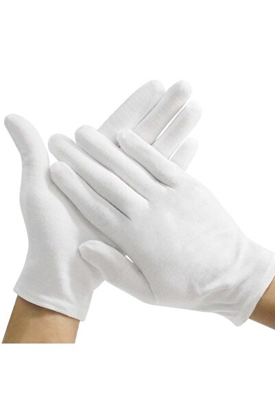 Generic 3 Pairs White Cotton Gloves for Dry Hands Eczema SPA Moisturizing - Work Glove Liners