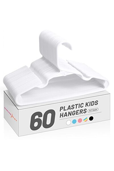 Generic مجموعة من 60 شماعات ملابس أطفال من هاوس داي، شماعات ملابس أطفال فاخرة للخزانة، شماعات بلاستيكية رفيعة، شماعات ملابس أطفال لطيفة