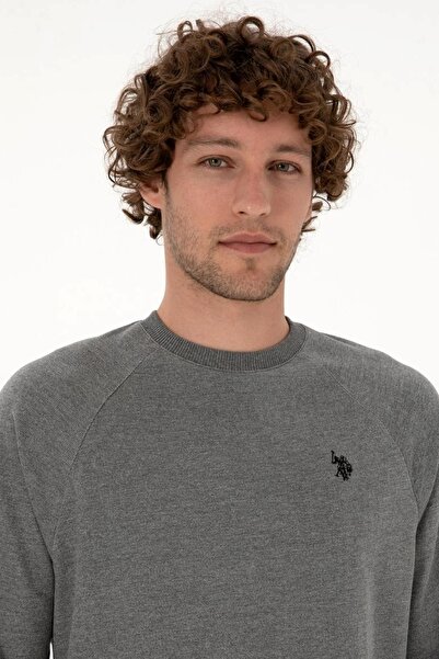 U.S. Polo Assn. % 100 PAMUKLU REGULAR KESİM İNCE BASİC SWEATSHİRT