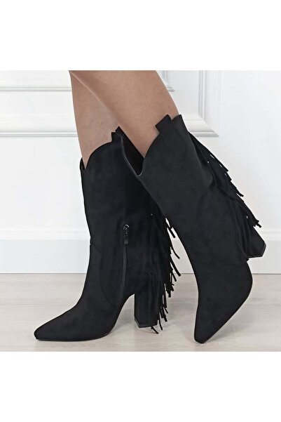 SOFILINE Ghete negre cu franjuri la spate 2531 115