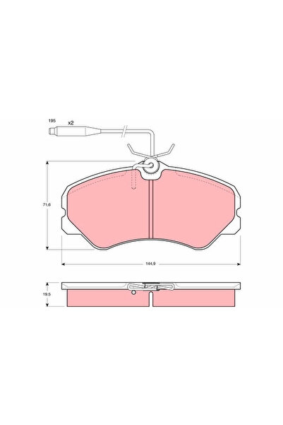 TRW Σετ τακάκια φρένων, δισκόφρενο Gdb447 Alfa Romeo AR 6 Bus/Αμαξωμα AR 6 Ci...