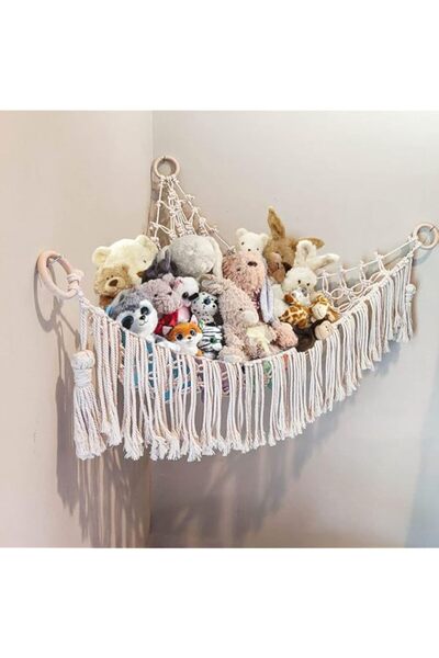 Generic MAKINGTEC لعبة حيوان محشوة أرجوحة ماكراميه، زاوية لعبة زاوية أرجوحة منظم حامل عرض Ne