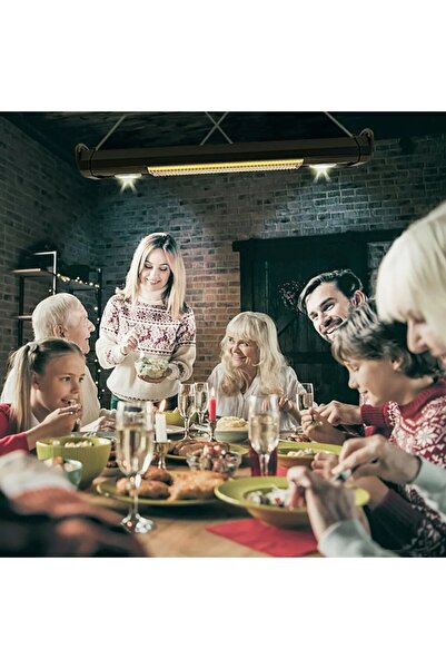 Mirkraft VEGA 2500W Sarkıt Tipi Karbon Infrared Isıtıcı Kumandalı Led aydınlatmalı