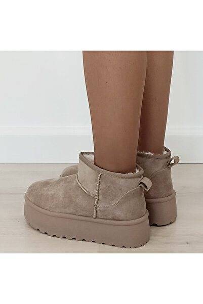 SOFILINE Ανοιχτόχρωμες χακί μπότες με επένδυση γούνας και χοντρές σόλες LT33-43 112