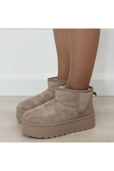 SOFILINE Ανοιχτόχρωμες χακί μπότες με επένδυση γούνας και χοντρές σόλες LT33-43 112