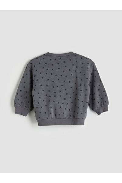 LC Waikiki Vizyon New Season Crew Neck Polka Dot Girls' Sweatshirt