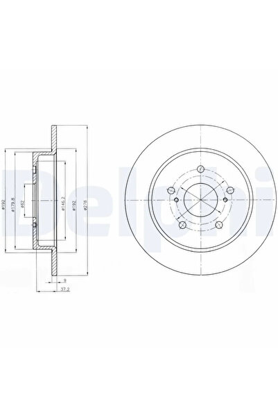 DELPHİ Дискова спирачка Fiat Sedici Mitsubishi L 300 3 Bus