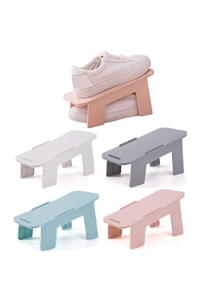 Generic ALMEKAQUZ Double Layer Shoe Rack 4-Pack, Stackable Shoe Organizers wi...