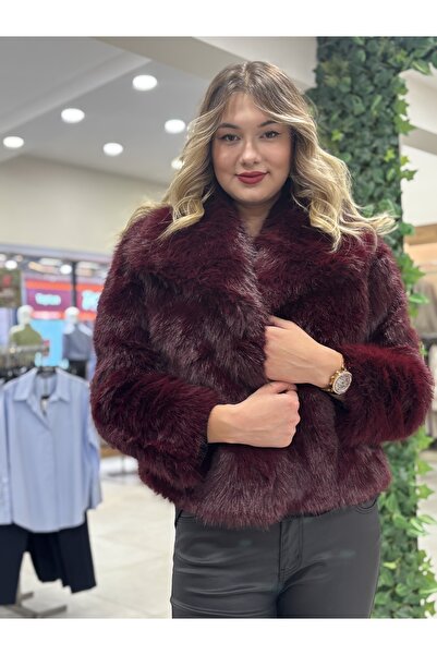 dörtelle Extra Soft Texture Plump Hooked Long Hair Faux Fur Coat