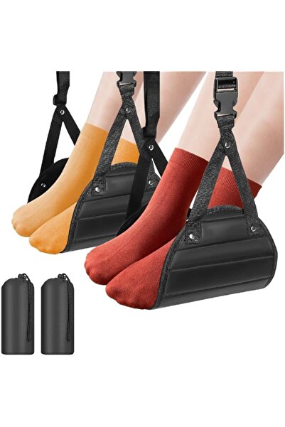 Generic أرجوحة قدم للسفر بالطائرة، أرجوحة قدم من إسفنج الذاكرة، مسند للقدمين للسفر الجوي، منفذ