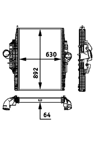 MAHLE Intercooler Compresor Mercedes-Benz Axor