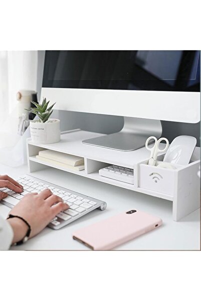 Generic حامل شاشة كمبيوتر جميل ومفيد من BUYMORE، منظم سطح مكتب مع حامل شاشة كمبيوتر