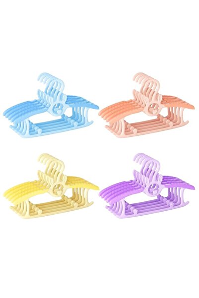 Generic شماعات بلاستيكية للأطفال، عبوة من 20 قطعة، شماعات أطفال قابلة للتعديل، مقاس 11 إلى 14 بوصة، شماعات ملابس أطفال قابلة للتكديس