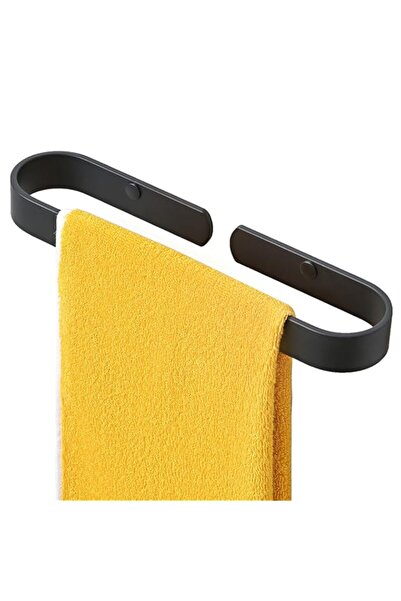 Generic حامل مناشف حمام Oasisgalore مقاس 11.8 بوصة، حامل مناشف يد أسود غير لامع للحمام مثبت على الحائط