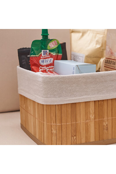 Mode Cool Set de cutii de depozitare din bambus natural și țesături – Soluție de depozitare elegantă, durabilă și ordonată