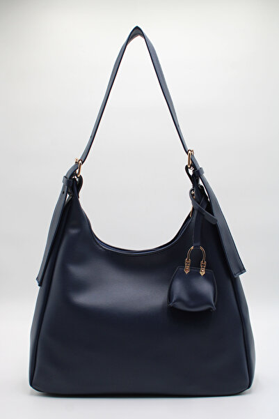 LASSO Geantă de mână și de umăr din piele de dimensiuni mari, albastru bleuma...