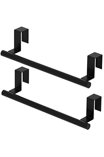 Generic حامل مناشف على باب خزانة Qflushor، قضيب مناشف فوق الخزانة، حامل مناشف أطباق من الفولاذ المقاوم للصدأ لـ C