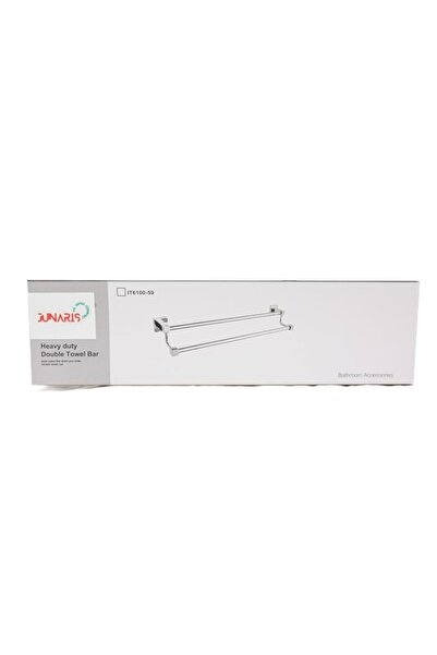 Generic Heavy Duty Double Towel Bar 57X9X14 Cm Silver
