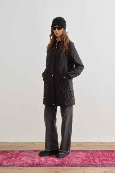 Nihan Thin Quilted Hooded Cap