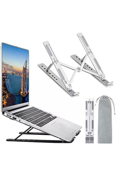 Generic حامل كمبيوتر محمول ArshVault™ للمكتب، حامل كمبيوتر محمول قابل للطي من السيليكون + حامل كمبيوتر محمول قابل للتعديل