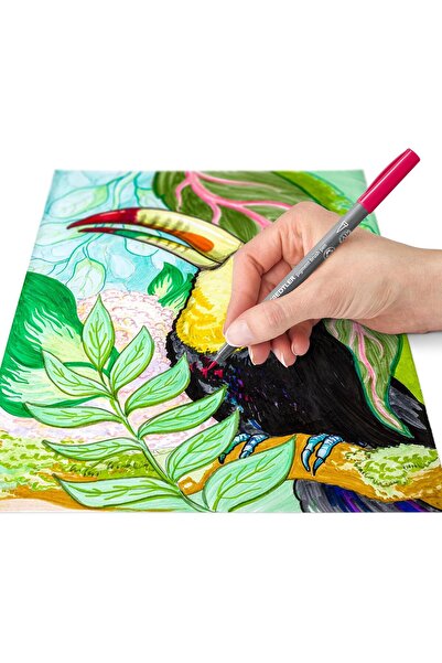 Staedtler pigment brush pens, Pacific Blue, 10-pack (371-39)