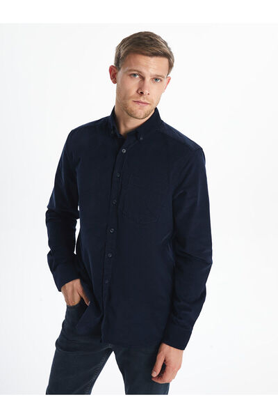 LC Waikiki Vizyon Yeni Sezon Regular Fit Uzun Kollu Kadife Erkek Gömlek