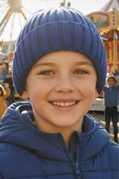 Trenderrs Boy 6-14 Years Old Corded Fabric Beret Children's Beret