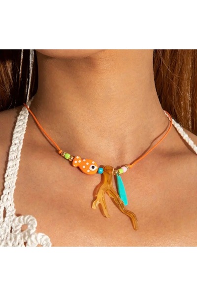 GÜNEBAKAN AKSESUAR Mercan kolye