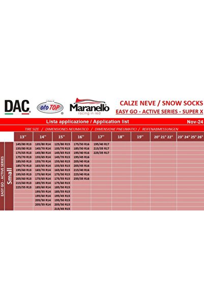 DAC Textile car chains, anti-slip covers, Active Series 3D, approved,