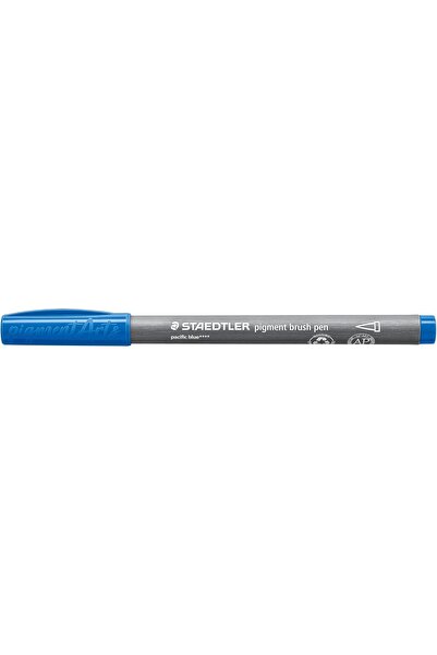 Staedtler pigment brush pens, Pacific Blue, 10-pack (371-39)