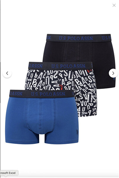 U.S. Polo Assn. Men's Licensed 95% Cotton 6% Elastane Boxer Set of 3 (Boxed)